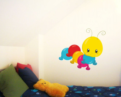 Samunshi Kleine Raupe Wandtattoo Wandaufkleber Kinderzimmer  4 Größen