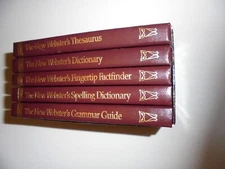Vintage Websters Deluxe Desk Reference Library set of books  4 1/2 x 61/2