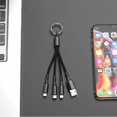 Multi USB Kabel 4in1 Ladekabel Auto USBC Micro USB Dreifach Handy Datenkabel Z53