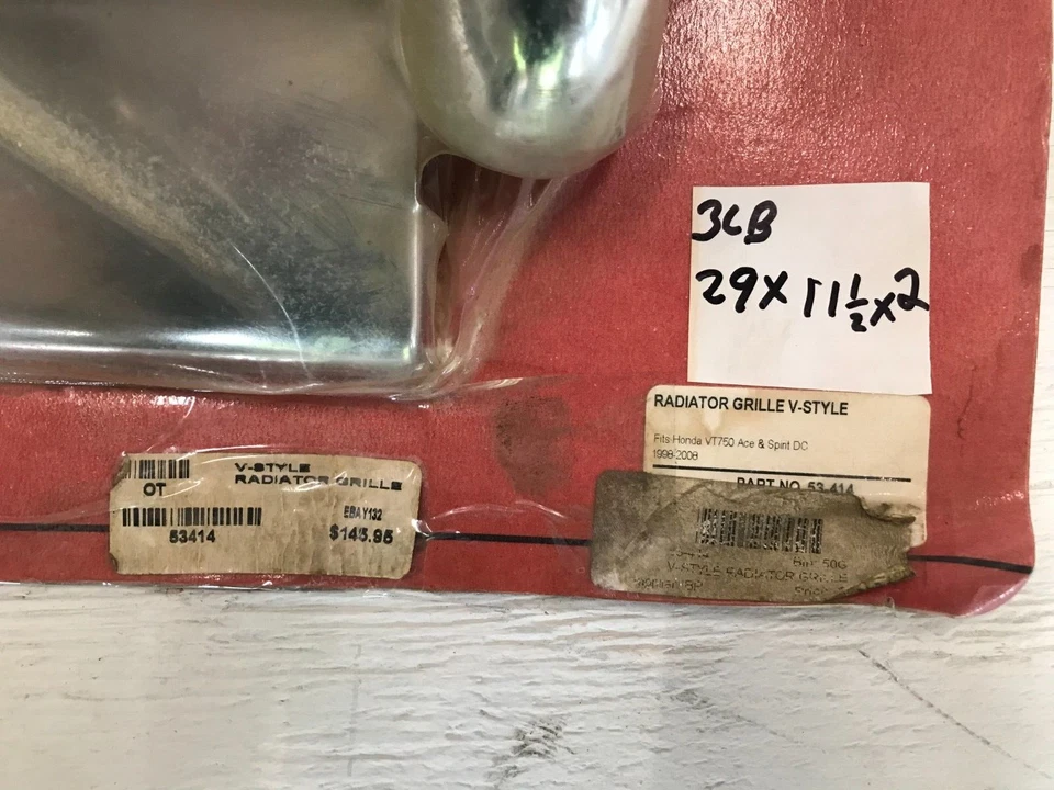 H6F Show Chrome Radiator Cover Honda Shadow Ace 98-03 53-414 - Image 2 of 4