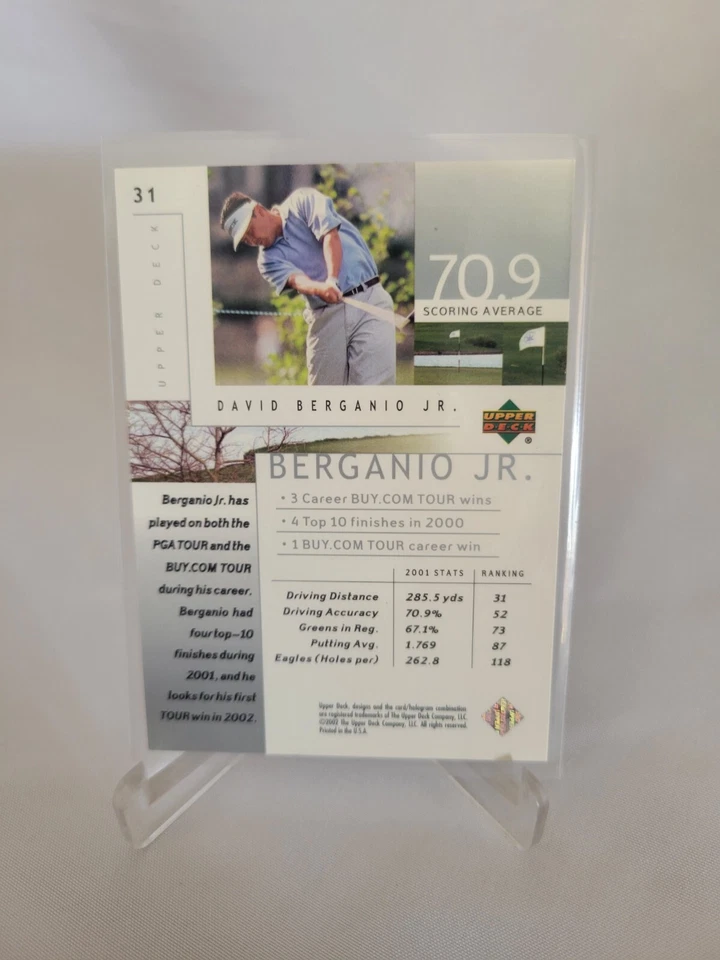 David Berganio Jr 2002 Upper Deck ' Silver ' Parallel #31 - Image 2 of 2