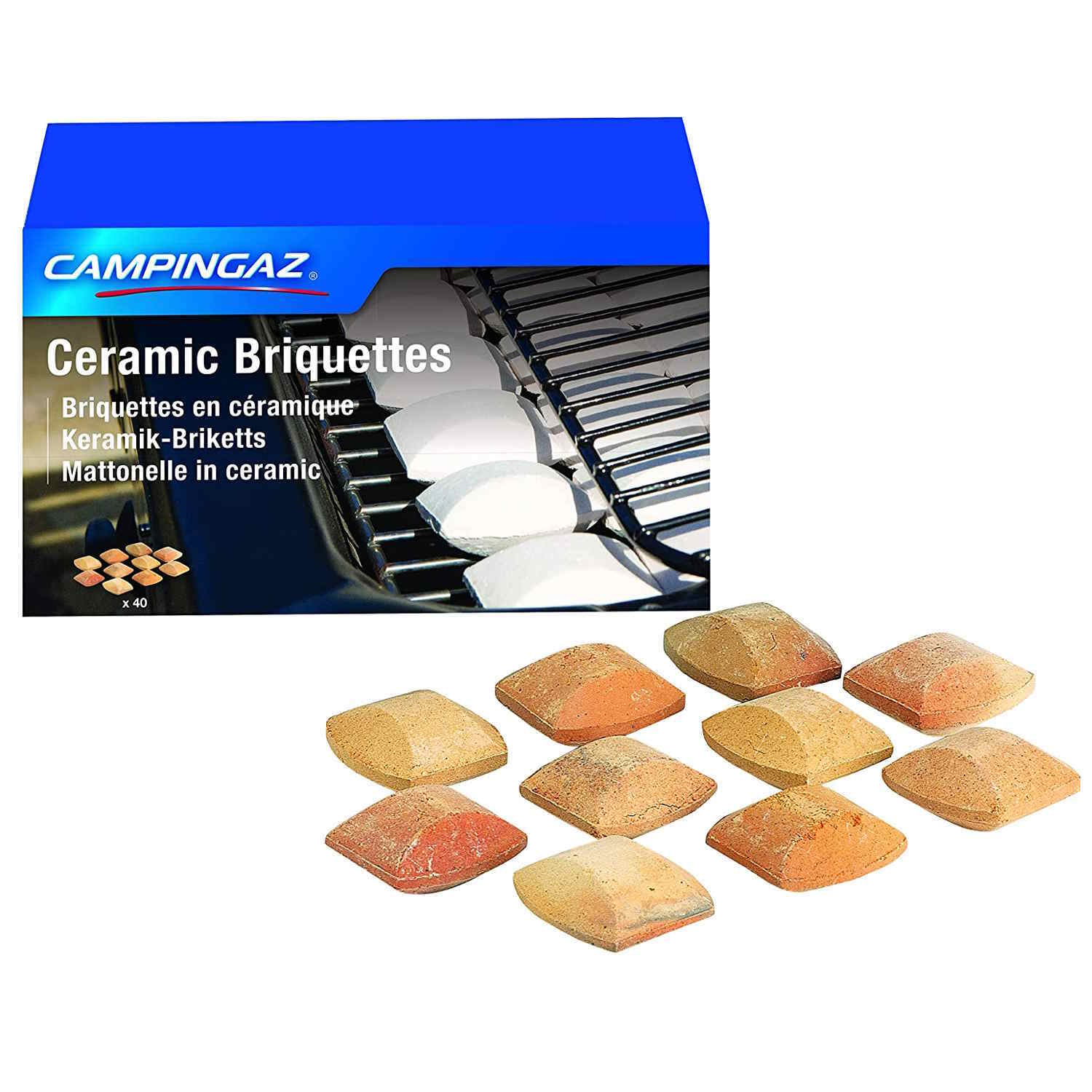 Pietra Lavica Briquette Campingaz Mattonelle Ceramiche Barbecue A Gas 40 Pz