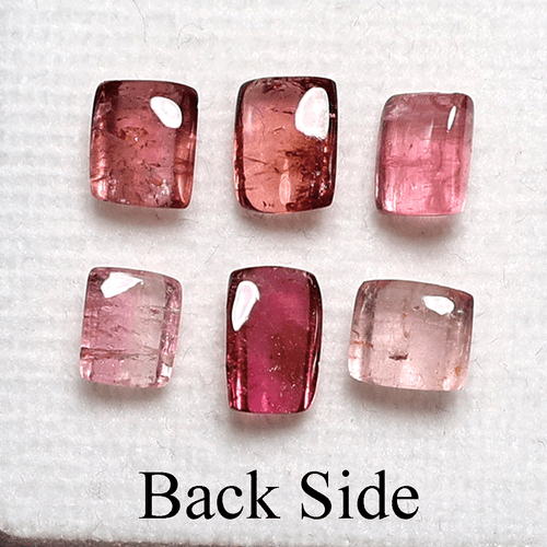 6 PC Natural Pink Tourmaline SugarLoaf Cabochon 6.3mm-8mm Hi-Grade Gemstones Lot - Picture 9 of 12