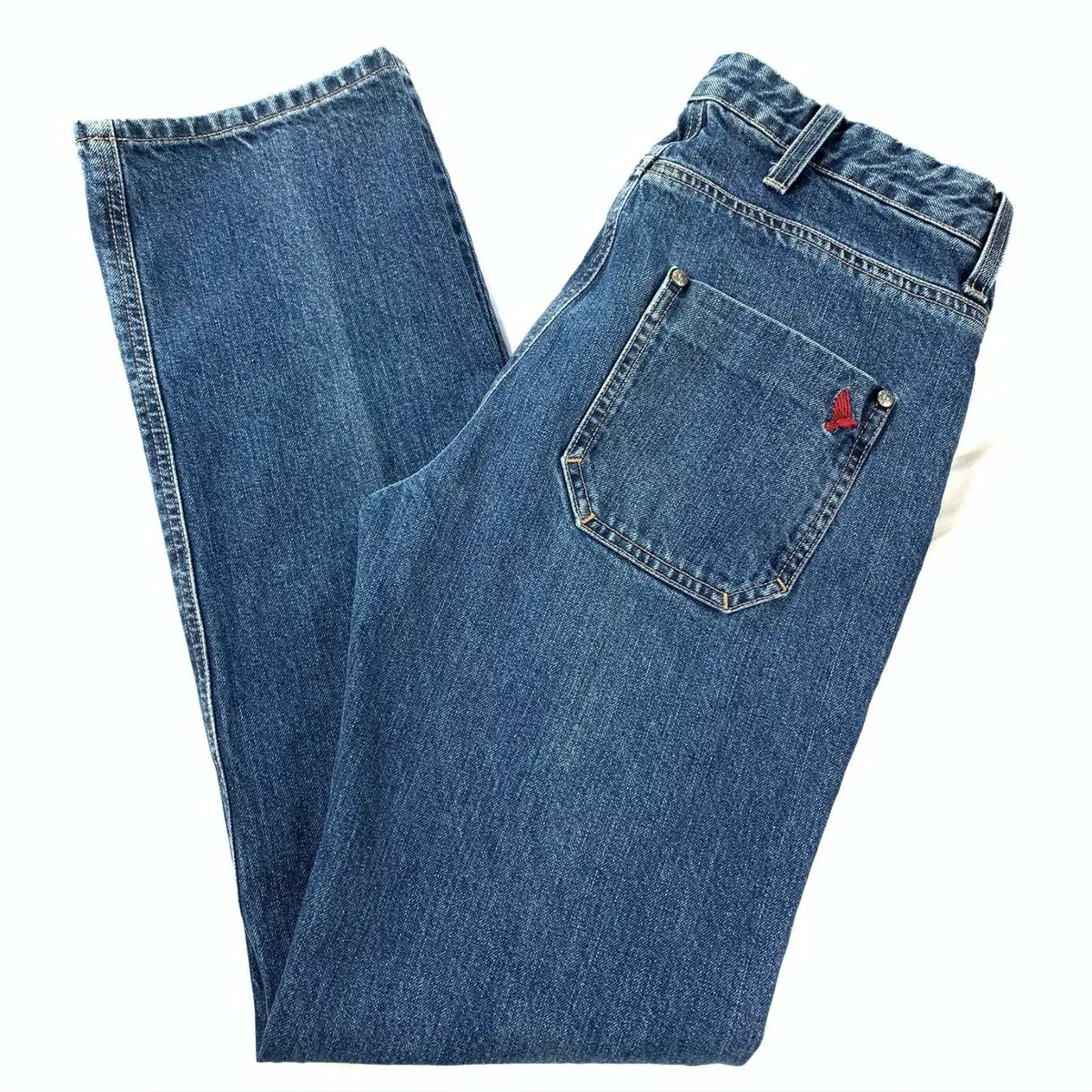 Jeans Halsey High Rise Straight Leg Women's Sz 24 Button Fly Made in |