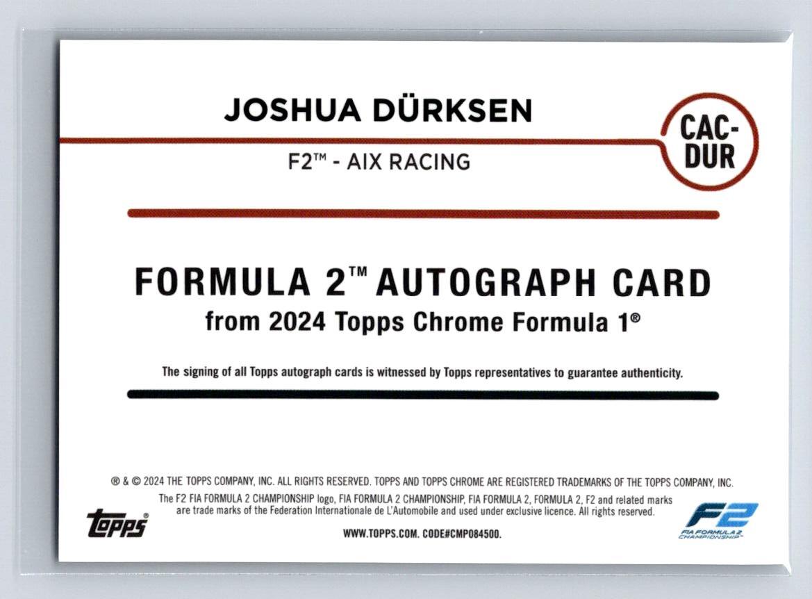 2024 Topps Chrome F1 #CAC-DUR Joshua Durksen -Chrome