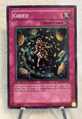 Yugioh Greed SOD-EN055 Super Rare 1st Edition Card