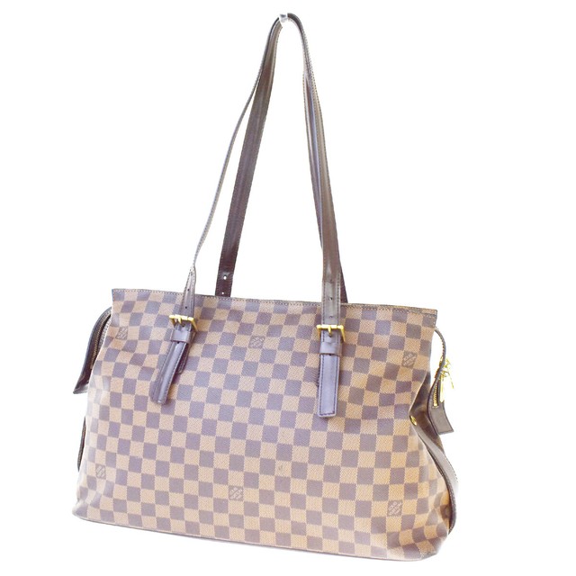 louis vuitton white checkered bag
