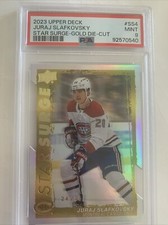 Juraj Slafkovsky 2023 Upper Deck Star Surge-GOLD Die -cut #SS4  PSA9  POP 1