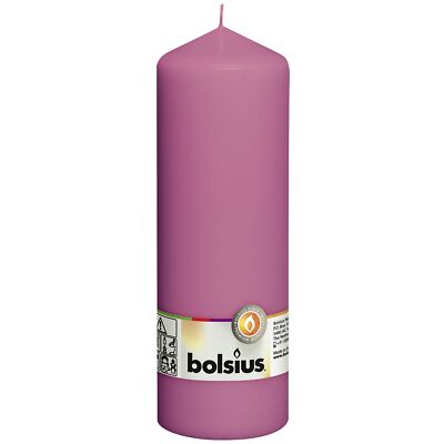 Stumpenkerze - Höhe 20 cm - Durchmesser 6,8 cm - Fuchsia