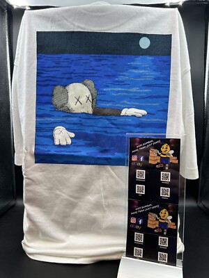 Kaws x Uniqlo T-Shirt Blau Weiß L