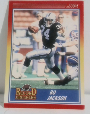 SCORE 1990 RECORD BREAKERS Bo Jackson Football Card #591 EXCELLENT