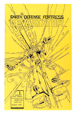 Earth Defense Fortress Devastator #1 (1987 Wright/Wei Comics) Rare! VF+