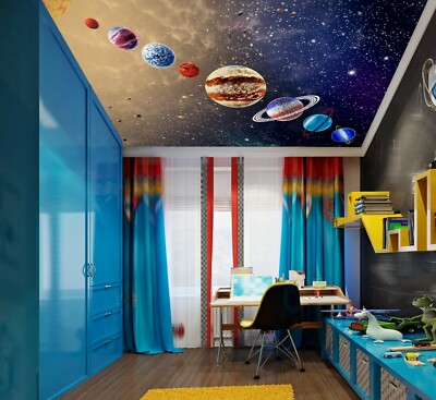 3D Planet Universum 3779 Geschäft Tapete Wandgemälde Selbstklebend Handel Zoe