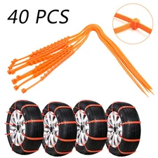 40PCS Universal Car Snow Anti Slip Tire Chains Emergency for Cars SUV Trucks