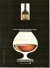 1990 Courvoisier Cognac Vintage Magazine Ad    Glass of Cognac of Napoleon