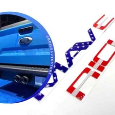 USA Flag Tailgate Insert Letters Adhesive Emblems For 2022-2024 MAVERICK Badges