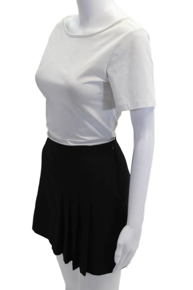 Mini Skort Feminino Zara Plissado Preto Tamanho M - Imagem 2 de 4