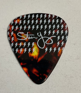 Stevie Young ACDC PWR UP 2025 Tortoise White Bolt Signature Guitar Pick 