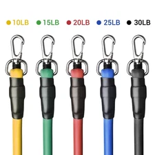 5 Tubes Resistance Bands Set 100Lbs Exercise Workout Stackable Ankle Strap Home