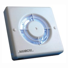 Manrose XF100T 100mm 4 Inch Bathroom Kitchen Extractor Fan with Timer Axial Fan