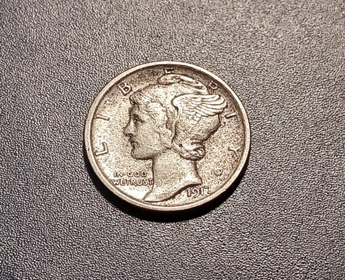 Nice AU 1917-D Mercury Dime