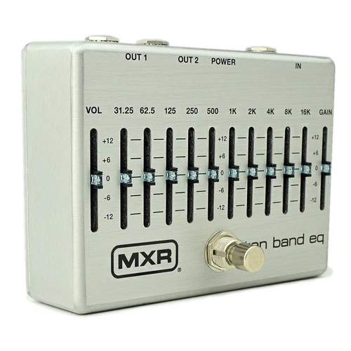 MXR - 10-Band EQ Silver - Electric Guitar Effects Pedal - by Dunlop - Graphic...