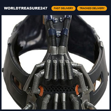 Large Fit Bane Mask for Adults - Realistic Vinyl Cosplay Accessory for Halloween