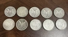 Lot of 10 Morgan Silver Dollars $1 Coin 1879-1921 Circulated 0.9 Fine Silver