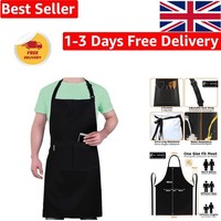 Lightweight Waterproof Bib Apron with Adjustable Straps - Perfect for Cooking