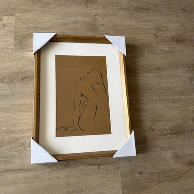 Frame with Picture: Rare: Wood: Artist is Anonymous: Absolutely Stunning Frame