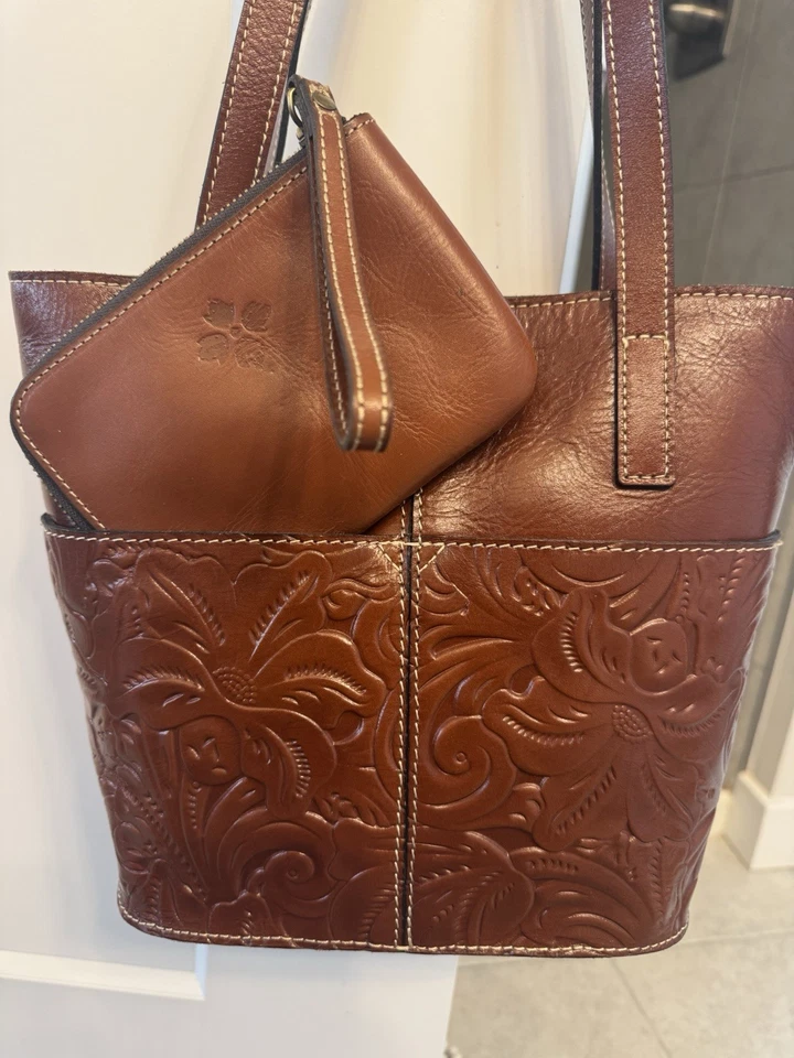 Bolso de mano Patricia Nash de cuero marrón Foto 4 de 4