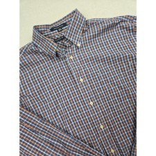 Tommy Hilfiger Mens Button Down Shirt Plaid Long Sleeve American Tartan Sz 34-35