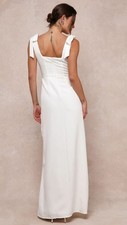 Lulus Your Sweetie White Tie-Strap Column Maxi Dress Women's Size Medium NWT!