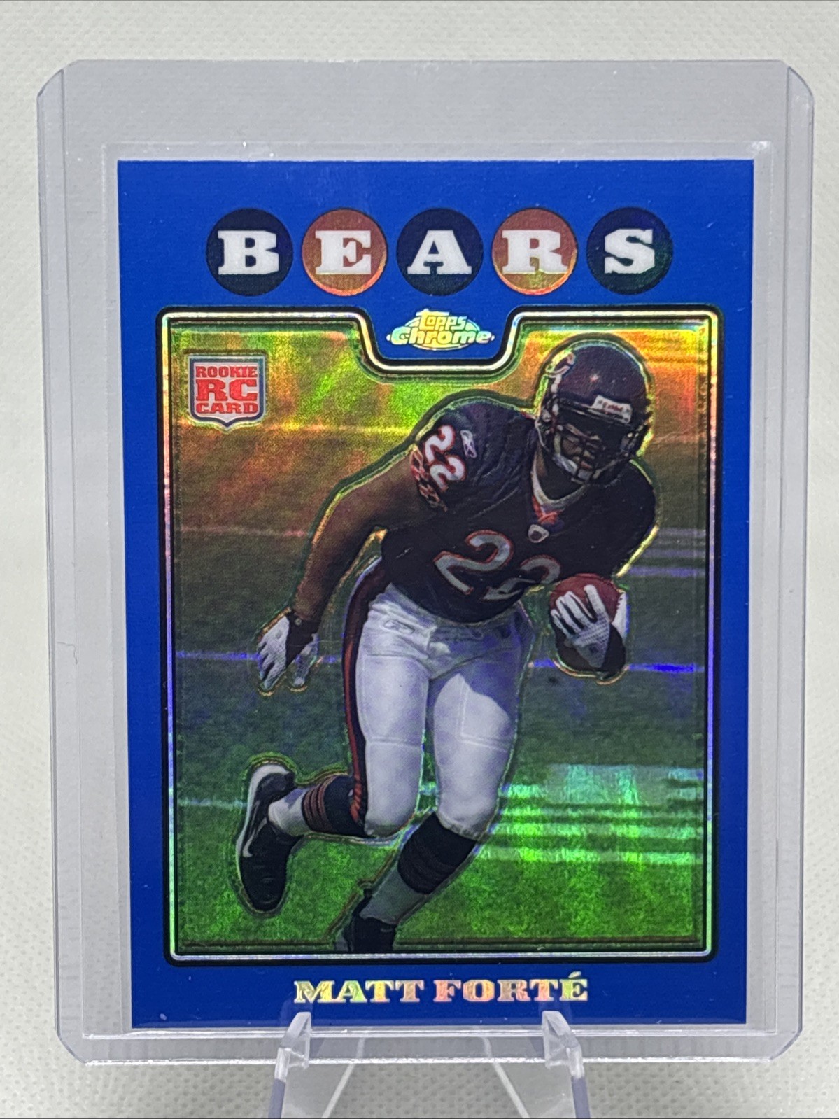 2008 Topps Chrome - Matt Forte #TC191 Blue Refractor (RC) Bears Rookie NM+