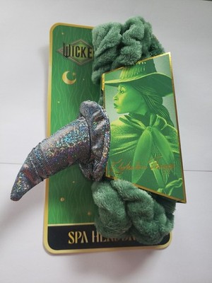 Universal Studios Wicked Elphaba Thropp Spa Headband Queen Green W/ Hat  New