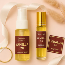Vanilla 28 Perfume Oil Rollerball & 20ml Body Mist Spray Duo | Long Lasting