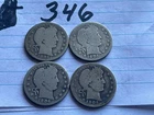 Lot (4) Barber Quarters 1904P OLD US COINS 90 % SILVER L@@K SEE PICTURES SILVER