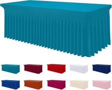 Spandex Tablecloth, Elastic Fitted Stretch Tablecloth for 6FT Rectangle Tables,