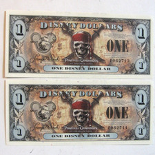 Pirates of the Caribbean Disney Dollars (1968-Now) for sale | eBay