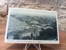 Postkarte Helgoland Blick Oberland Kriegshafen Briefmarke Deutsches Rheinland
