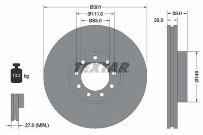 88137 Front Brake Disc Set Iveco Daily IV Tipper 93177603