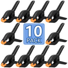 Spring Clamps 10 Pack 6 Inch Plastic Heavy Duty Black Backdrop Photography