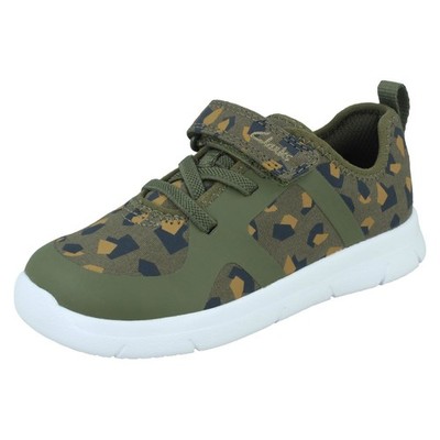 Unisex Mädchen Jungen Kinder Clarks Turnschuhe Freizeit Ath Flussmittel