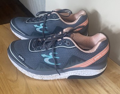 Gravity Defyer Mighty Walk Gray Salmon Tennis Shoes Women s Sneakers Size 9