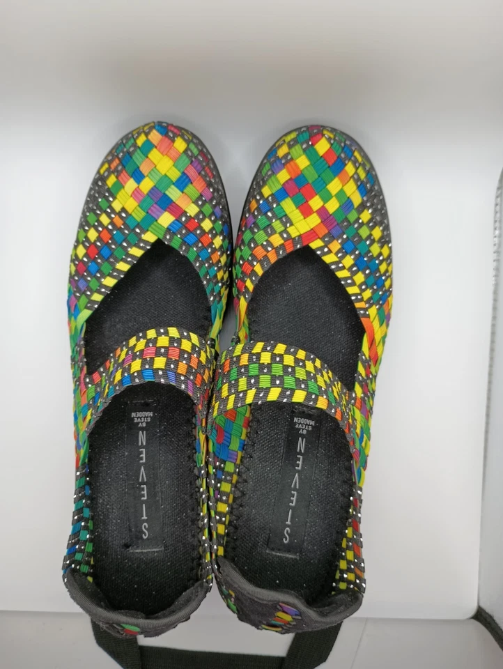 Steve Madden Brice Colorido Estilo Boho Mujer Zapato Talla 7 Tejido Elástico Foto 2 de 4