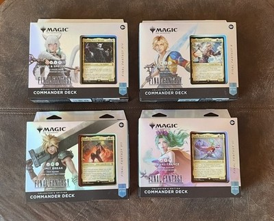 Magic The Gathering MTG FF Final Fantasy Collector Commander Deck Complete 4 Set