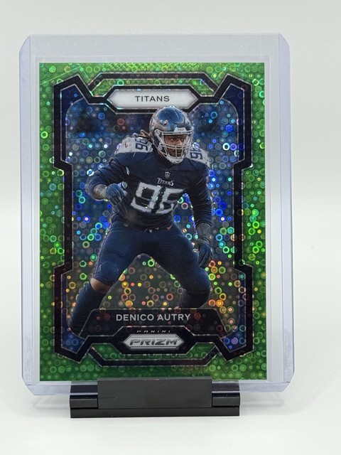 2023 Panini Prizm - Denico Autry #283 Neon Green Sparkle Prizm /5