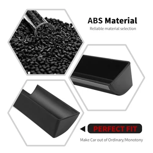 Center console organizer tray compatible with Ford Mustang 2010-2014 - Black Foto 3 de 4