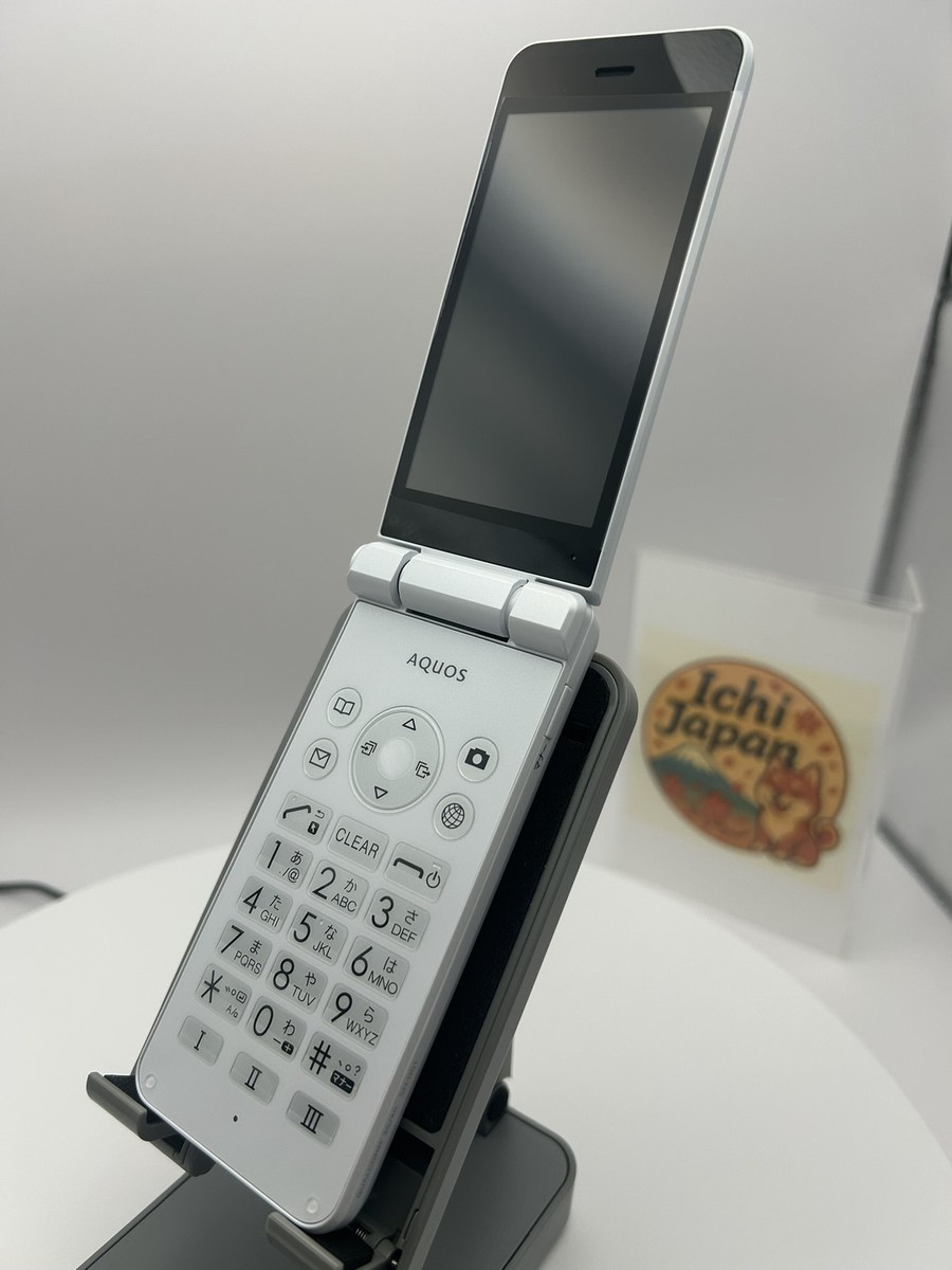 SHARP AQUOS KEITAI WHITE SH-N01 Android Flip Phone Unlocked Open