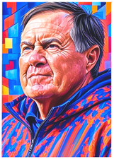BILL BELICHICK * Fun Novelty * SPORTS CELEBRITY * Art Card * ATC ACEO